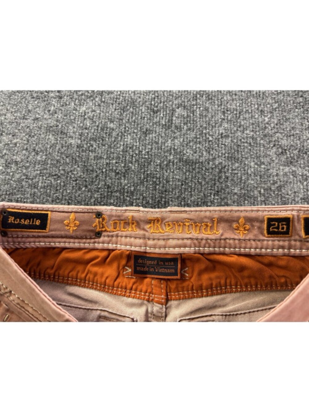 Rock Revival Roselle Ankle Skinny Jeans Womens‎ 26 Pink Mid Rise Stretch 26x28 - Picture 2 of 10